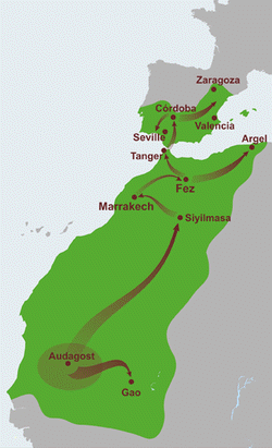 Location of Almoravids